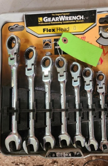 GearWrench Flex Head Ratcheting Combination Wrench Set