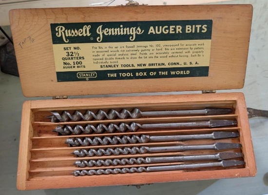 Vintage Russell Jennings 3-Drawer Auger Bit Set