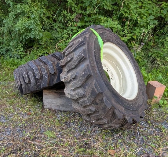(2) 10-16.5 NHS Skid Steer Tires