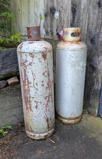 (2) 100# LP Gas Tanks
