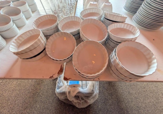(60+/-) Cordon Bleu Porcelain Tart Pans