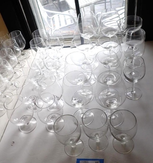 (28) Asst. Wine Glasses & Goblets