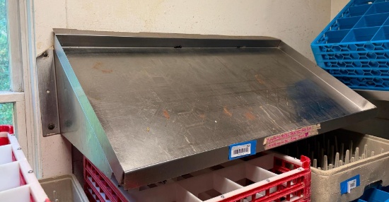 Stainless Steel Angled Wall Shelf/Drain Tray
