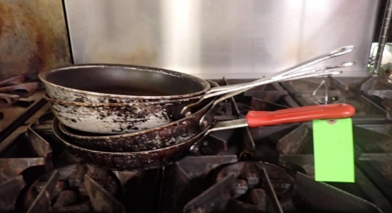 (4) Aluminium 10.5" Skillets