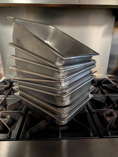 (10) Half Sized x 2" & 4" Stainless Steel Insets