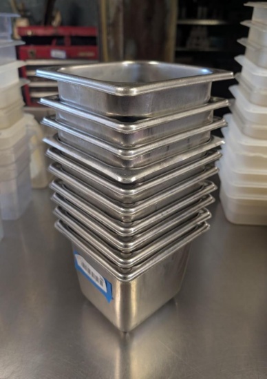 (10) 1/6 Stainless Steel Insets
