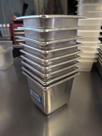 (9) 1/6 Stainless Steel Insets
