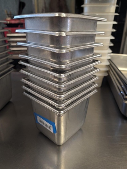 (9) 1/6 Stainless Steel Insets