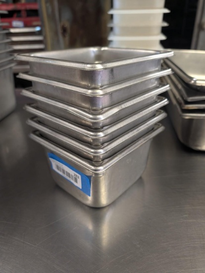 (6) 1/6 x 4" Stainless Steel Insets