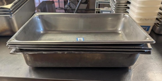 (4) Full Sized Stainless Steel Insets