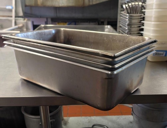 (4) Full Sized Stainless Steel Insets