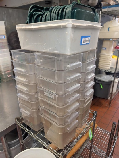 (28) 1 Gal. Poly Storage Containers w/Lids