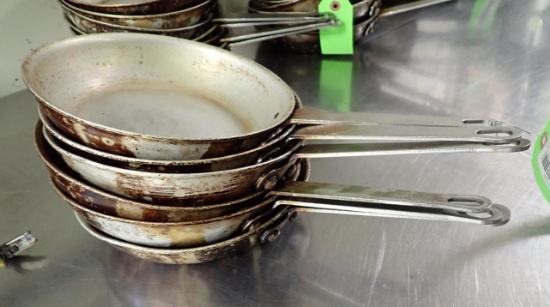(6) 8.5" dia. Aluminium Skillets
