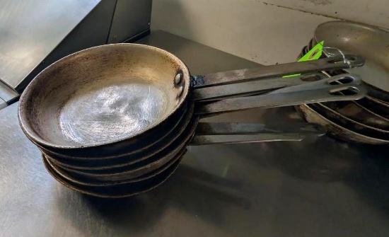 (6) 8.5" dia. Aluminium Skillets