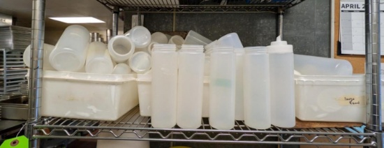 Assortment of Squeeze Bottles & Plastic Kitchen Supplies