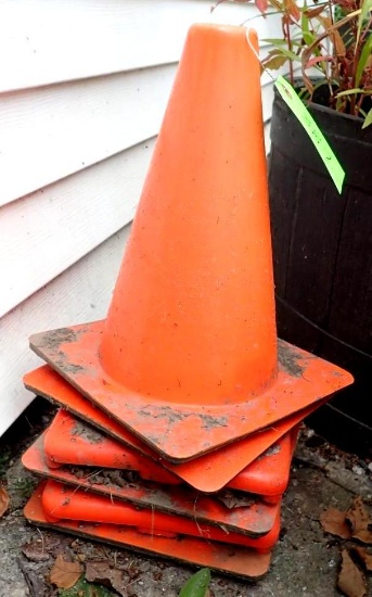 (6) 12" Orange Safety Cones