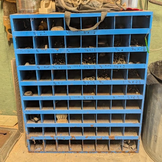 72 Compartment Open Bin Storage Unit
