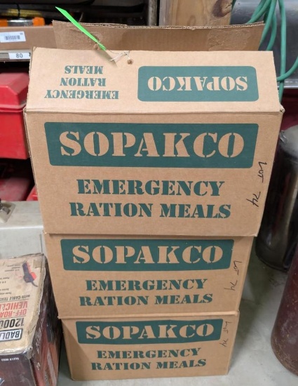 (3+/-) Cases Sopakco Emergency Ration Meals (Low Sodium)