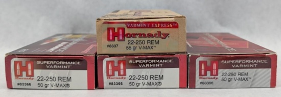 (74) Hornady .22-250 Cartridges