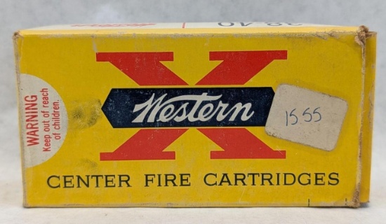 Vintage Box of Winchester Western .38-40 Cartridges