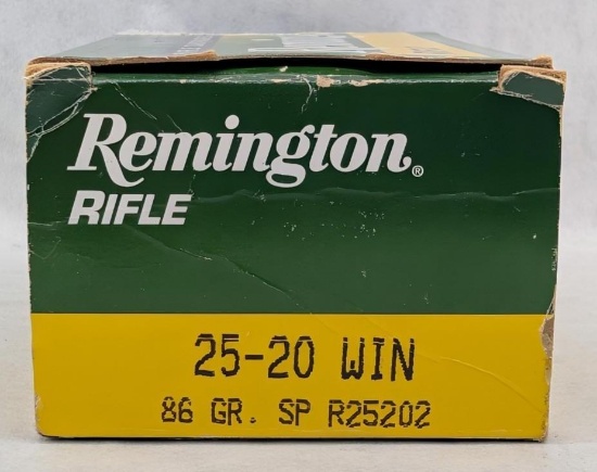 Box of Remington .25.20 Winchester Cartridges