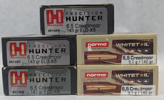 (86) 6.5 Creedmoor Cartridges