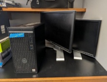 Dell OptiPlex 5090 Computer & (2) 22" Monitors