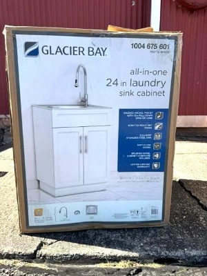 Glacier Bay 24" Laundry Sink Cabinet