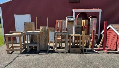 (19) Shop Built Safety Stations & Fire Extinguisher Stands