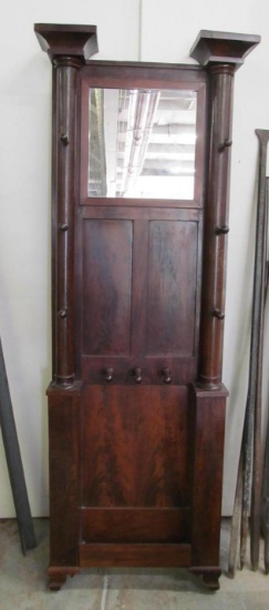 Classical 19th C Mahogany Hall Tree