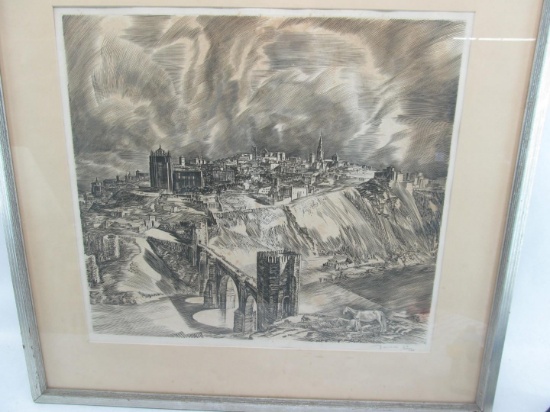 View of Toledo, Decaris Engraving