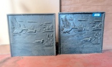 (2) Cast Iron Decorative Plates