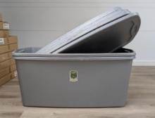(4) Sterilite 50 Gal. Plastic Tubs