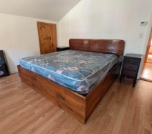King Size Pine Bed w/Mattress