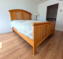 (2) Mission Style Arched Queen Size Beds