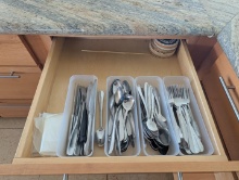 Contents of Kitchen Cabinet Drawers & Assorted Countertop Smalls