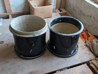 (2) Glazed Planters