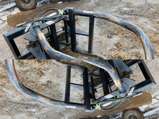 WorkSaver Bale Clamp - Skid Steer Attachment