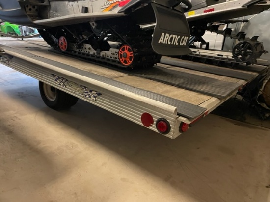 2 Sled Open Aluminum Snowmobile Trailer