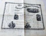 ONE OF A KIND 1865 American Ship Masters' Association Diploma for Maine MARINE CAPTAIN