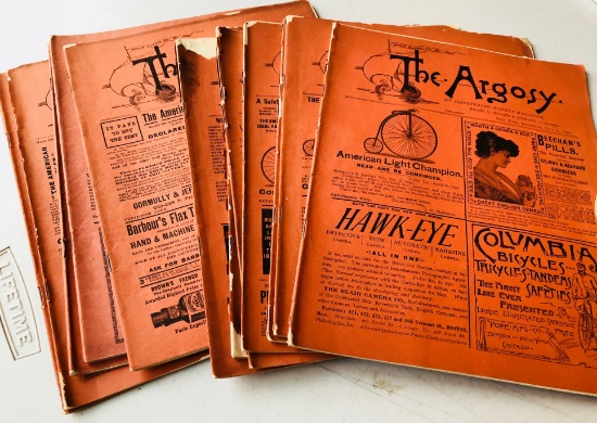 LARGE COLLECTION of Argosy Illustrated Weekly Magazines from 1890