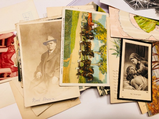 LARGE 19th Century EPHEMERA LOT - Postcards - Greeting Cards - Bookmarks