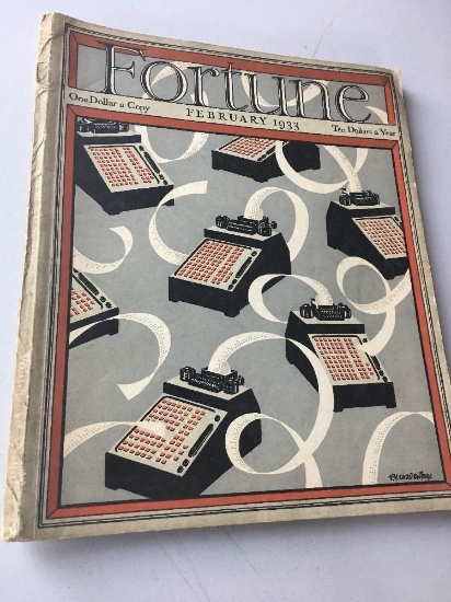 February 1933 Fortune Magazine with CIGAR LABELS COCA COLA
