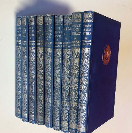 Large Collection of Rudyard Kipling Books (1915) Including the Jungle Book
