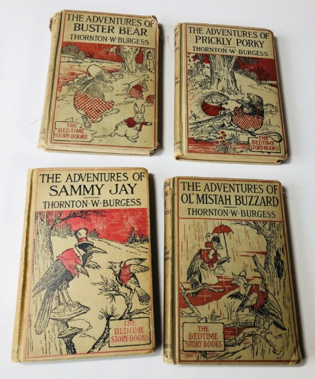 Collection of Antique Juvenile Books - Thornton Burgess - Jules Verne - Boy Allies in the Baltic WW1