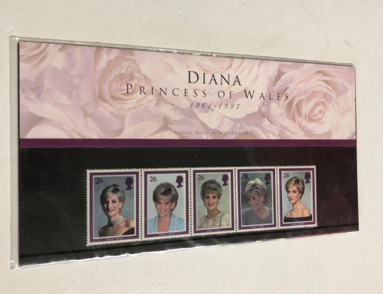 DIANA Princess of Wales Royal Mail Mint Stamp Collection