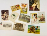 HUGE Ephemera Lot - Victorian Trade Cards - Ink Blotters - Postcards - Deeds - Billheads & MORE
