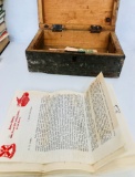 AMAZING Antique Box with 38 MILITARY LETTERS and EPHEMERA