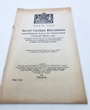 RARE SECRET GERMAN DOCUMENTS Document (1941) Army & Gestapo with Norwegian Nationals