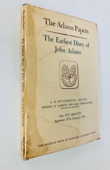 The ADAMS PAPERS - The Earliest Diary of JOHN ADAMS (1966)